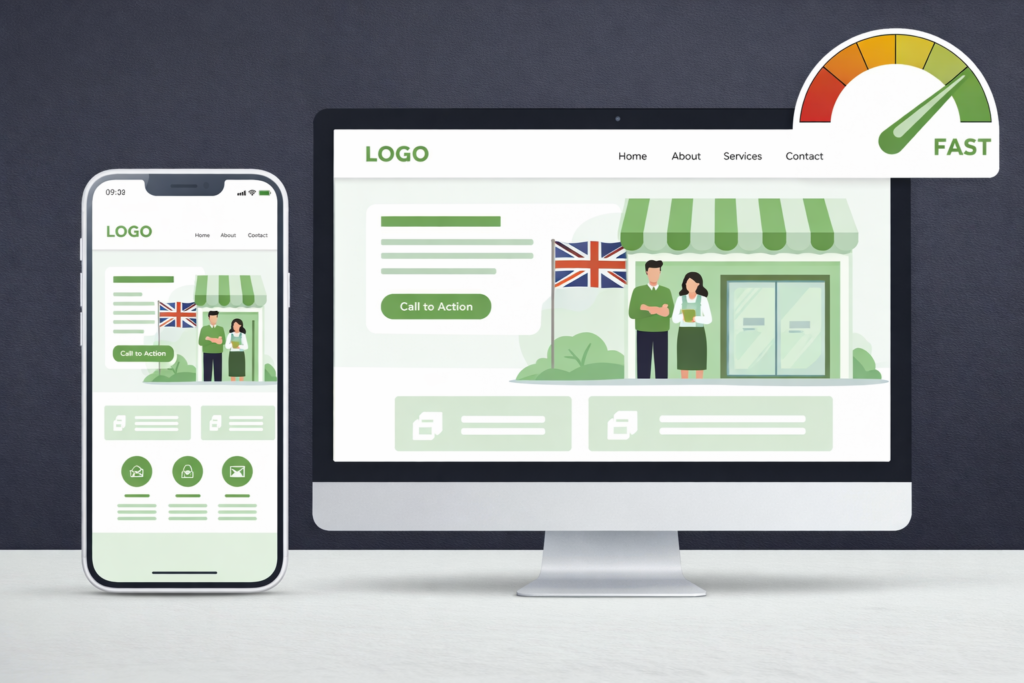 Mobile responsive website design UK example for small business 2026