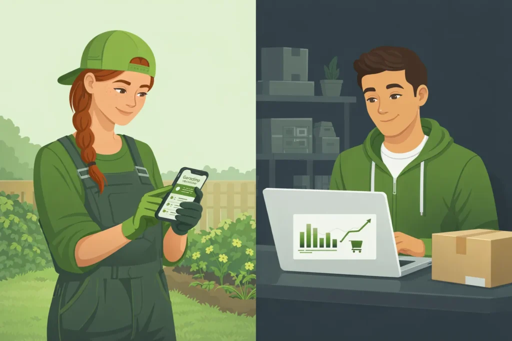 Small business web design UK results for a gardener and eCommerce startup