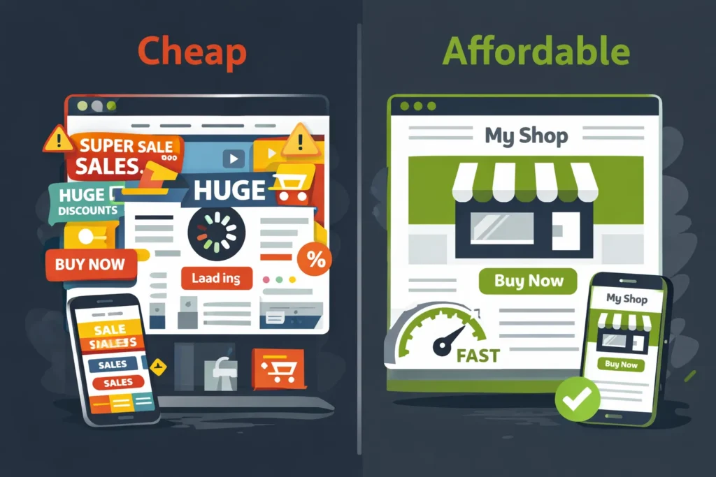 cheap website designers UK vs affordable web design packages comparison