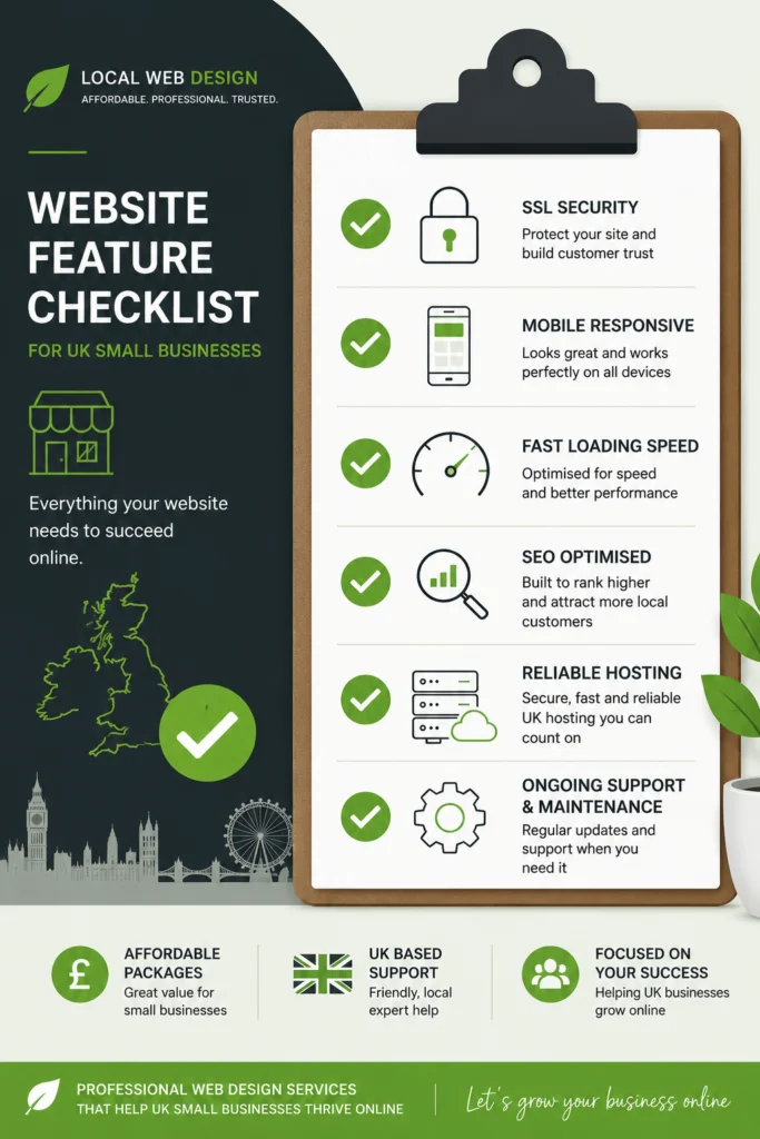Affordable web design services UK features checklist for small businesses