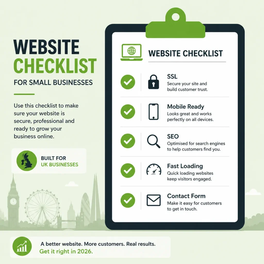 Professional web designers UK launching small business website 2026