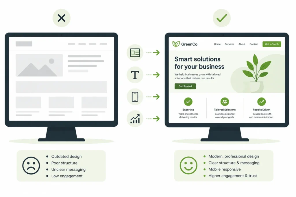 Small Business Web Design UK: What to Look For 2 Affordable web design uk checklist comparing website design options