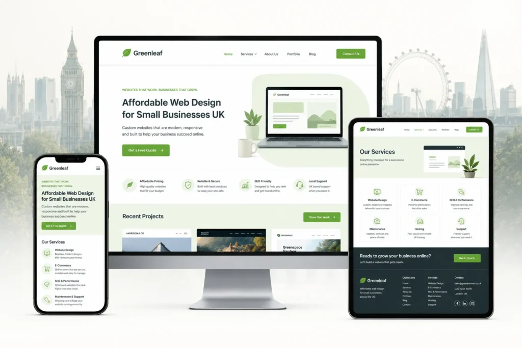 Essential web design services for small business UK 2026" HEADING FOR PLACEMENT: Top of post / Featured image