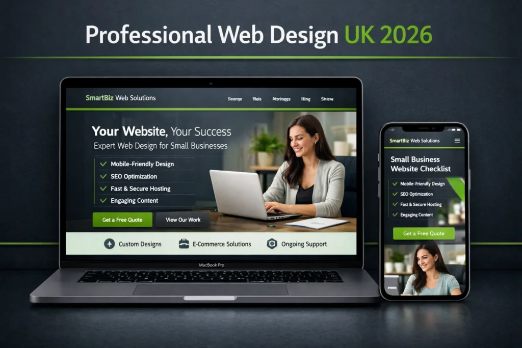 Professional web design UK 2026 checklist for small businesses