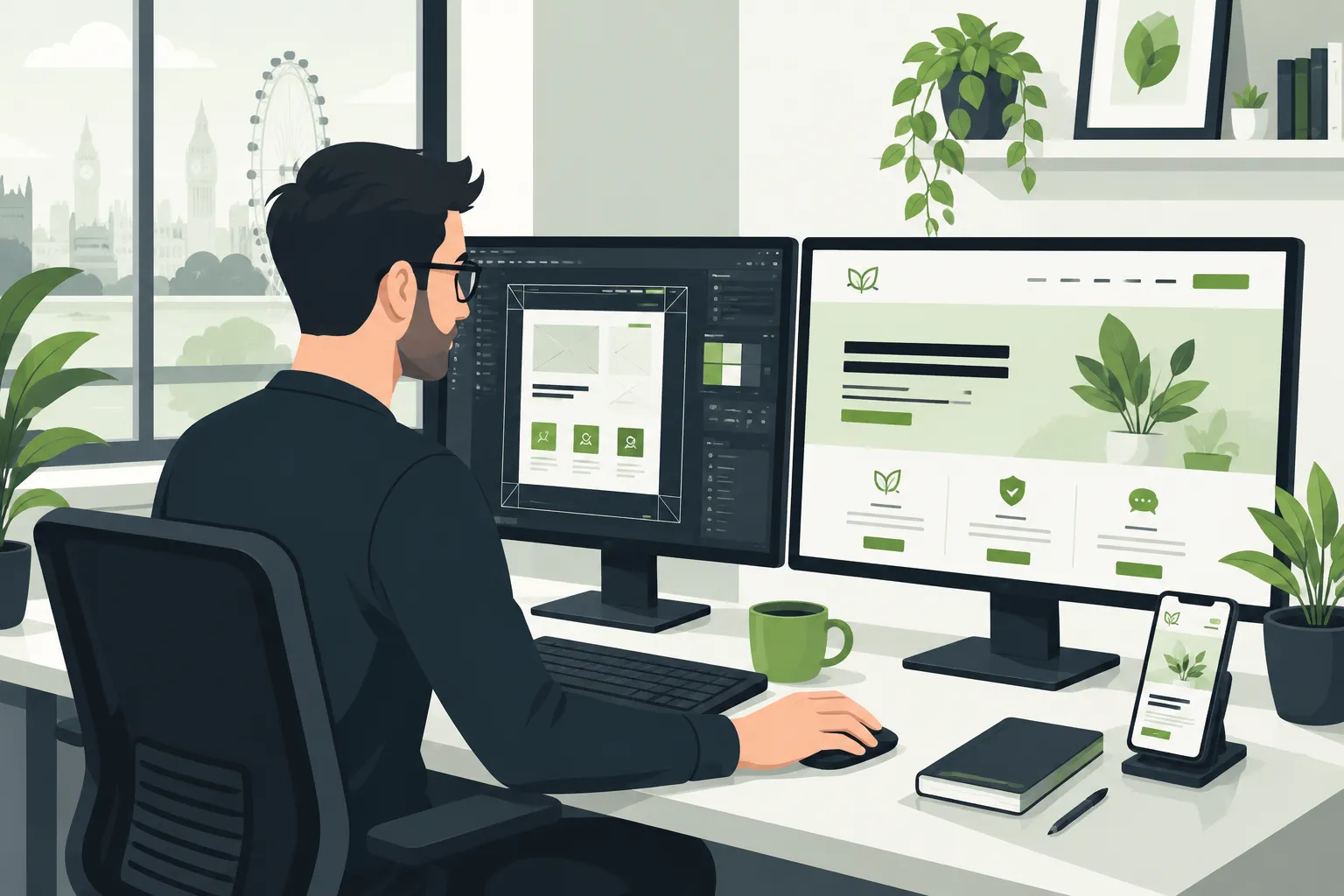 Professional website designers working on small business website UK 2026