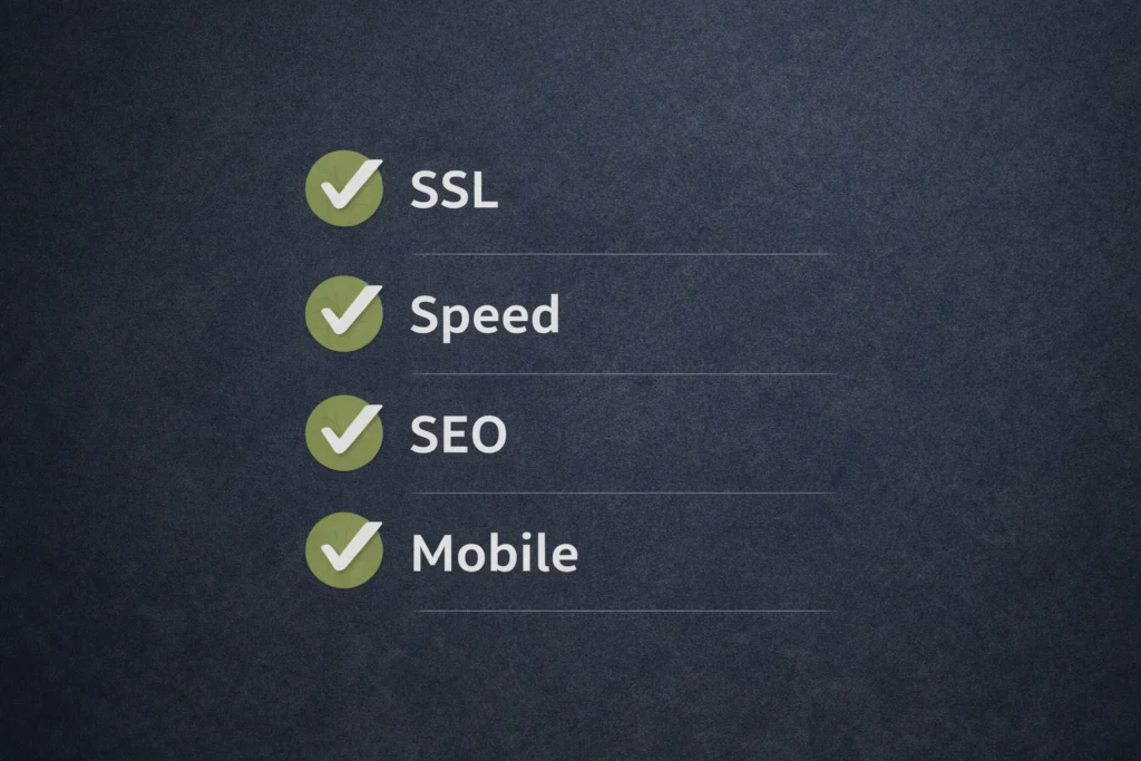 Web design services UK feature checklist for small business websites 2026