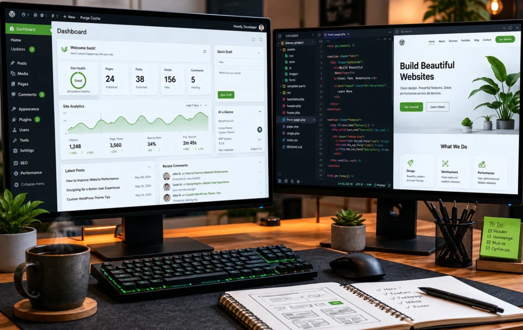 WordPress web design development process UK affordable