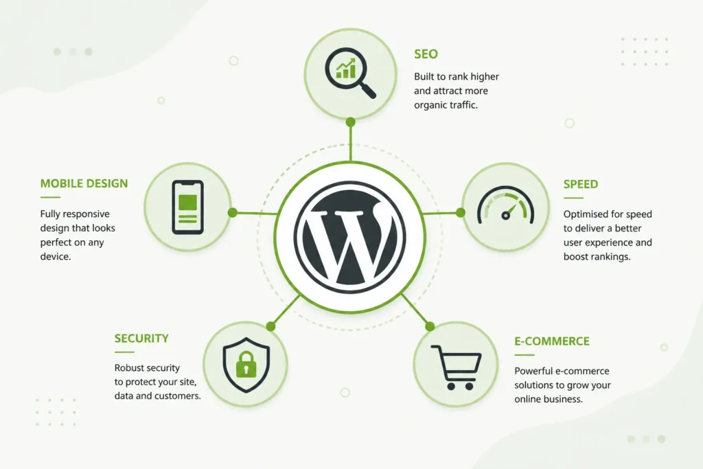 Essential Web Design Services Every Small Business Needs 2 WordPress web design services for small business UK professional setup
HEADING FOR PLACEMENT: After WordPress vs Other Platforms