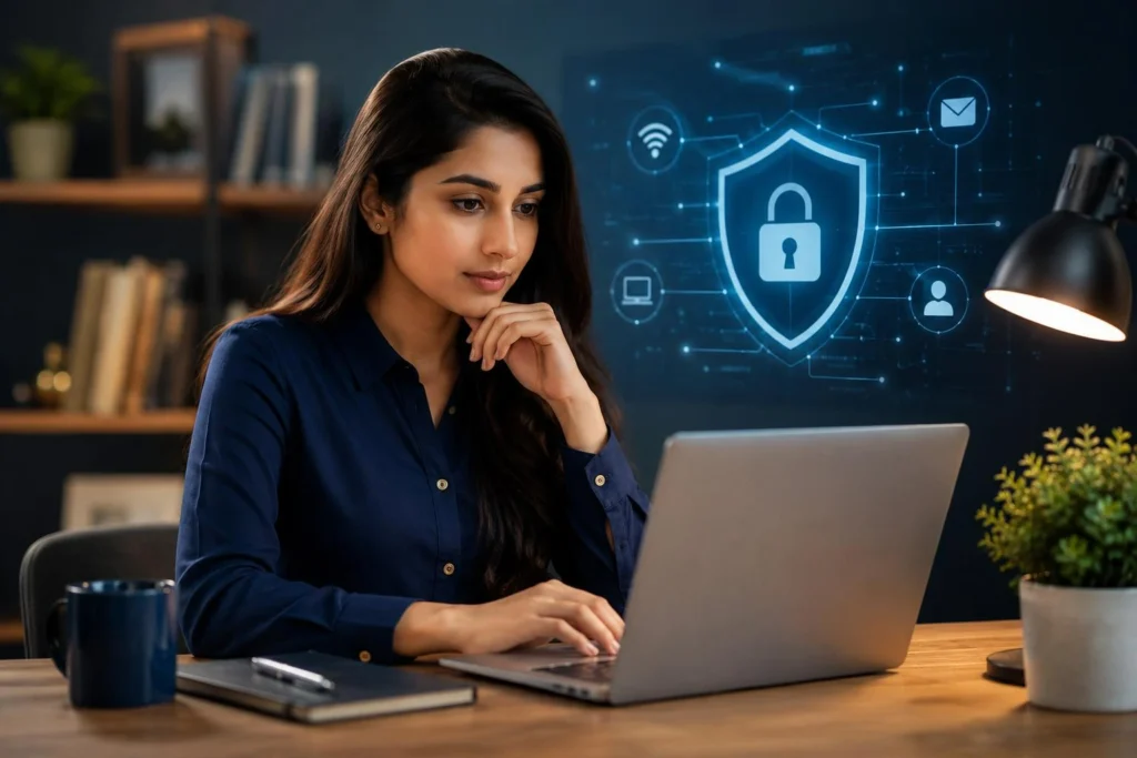 Cybersecurity protection for small businesses with remote and hybrid employees.